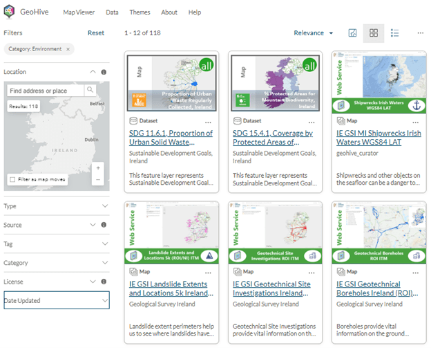 geohive data catalogue