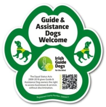 Irish Guide dogs label