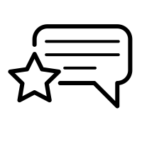 Speech bubble with star